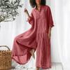 Women Jumpsuit Oversized Vintage Button Jumpsuit Summer Women Casual Beach Playsuit Wide Legs Pants Loose Romper