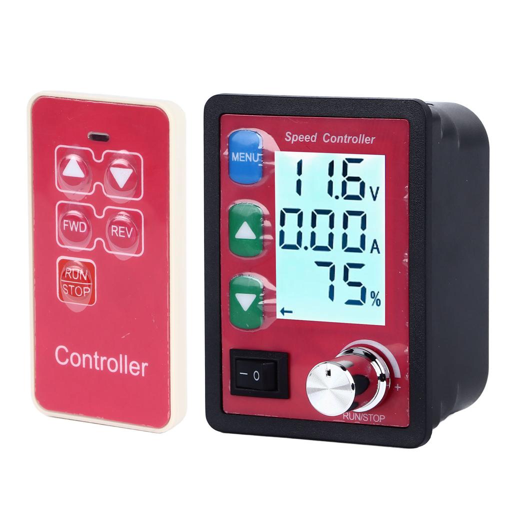 Motor Speed Controller 15A LCD Display Remote Control Motor Driver Speed Regulator with Overload Preservation  6‑55V