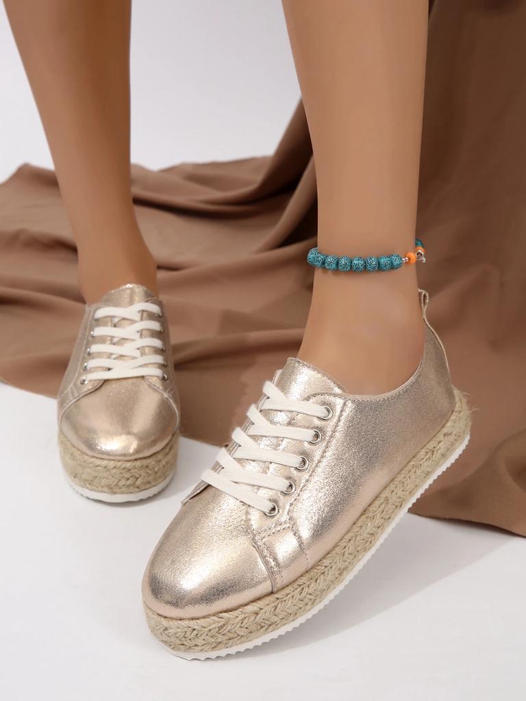 Autumn and Winter Fashion New Solid Color Round Toe Shallow Mouth Women's Casual and Comfortable Lace-up Warm Flat Slippers