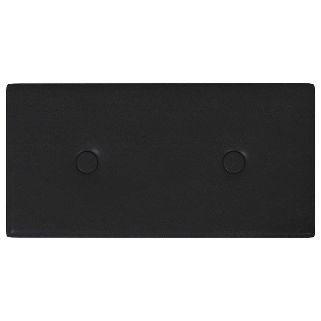 Wall Headboards 12 pcs Black 30 x 15 cm Faux Leather