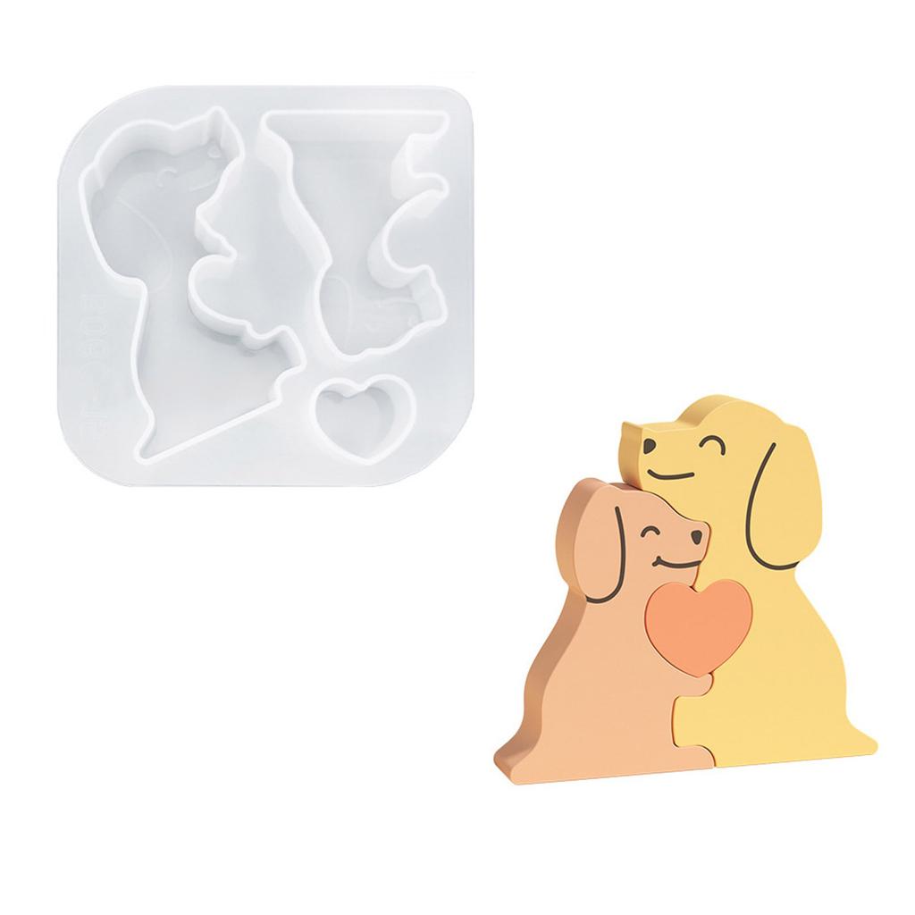 Силиконовая форма для свечи в виде животного, держащего сердце любви, рассеивающая каменная форма для поделок, гипсовая форма для поделок ручной работы