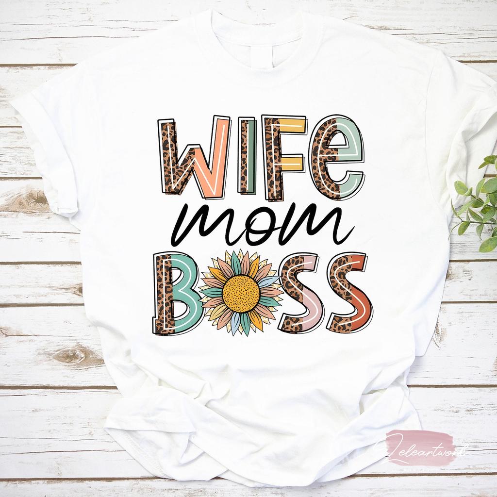 Wife Mom Boss T-Shirt, Funny Mama Shirt, Mother's Day Shirt, Gift For Mom