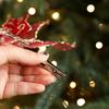 Mesh Dragonfly Christmas Flower Double Simulation Artificial Christmas Decorations Exquisite Sequins Glitter