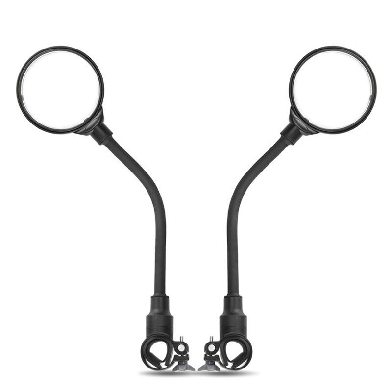 1pc Bicycle Rearview Handlebar Mirrors 360 for Mountain Road Bike Bendable Hose Adjustable Rearview Mirror Bicycle Mirrors