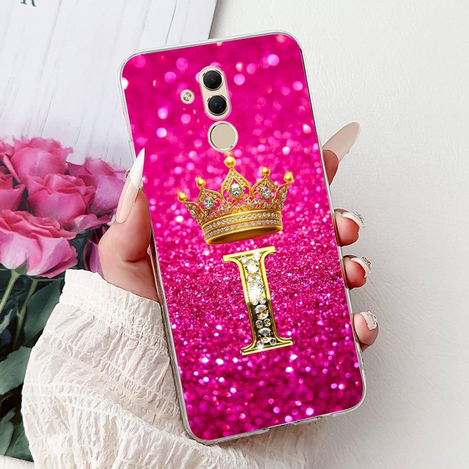 For Huawei Mate 20 Lite Case SNE-AL00 Stylish Crown Letters Cover Soft Slim Phone Case For Huawei Mate 20 Pro Mate20 Lite Fundas