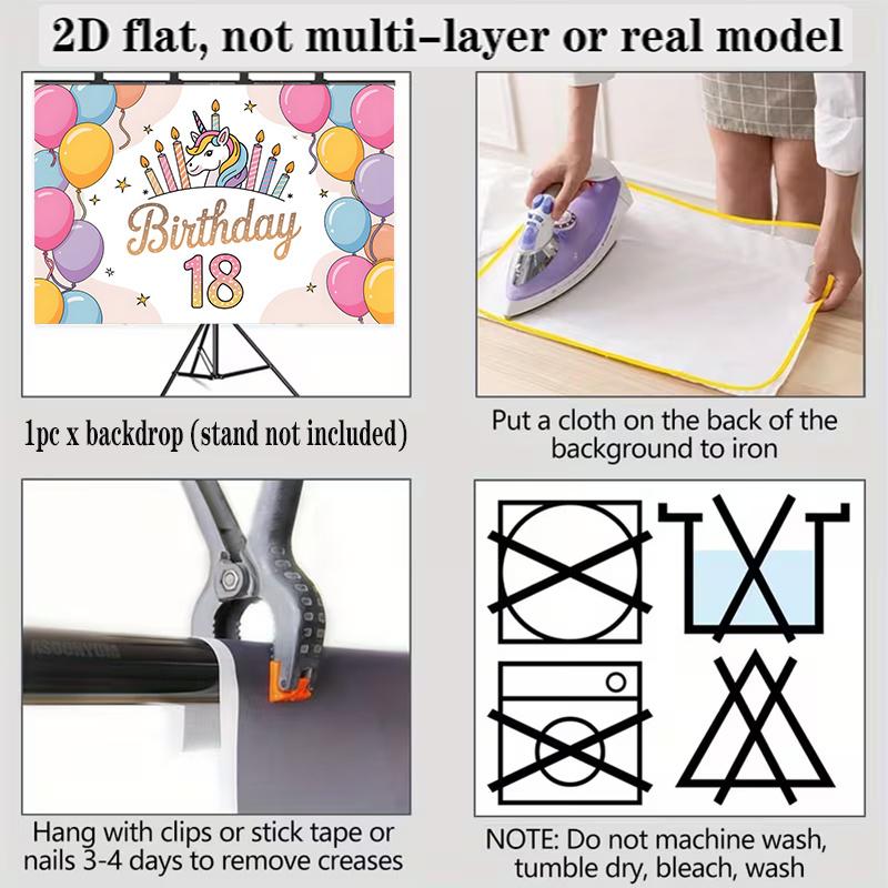 Party Backdrop 18Th Birthday Flat Designed Serves Photos Made Styling Embellishments Adornments Photo Booth Decor Birthday Party Decor