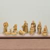Nativity Scene Set for Christmas Indoor Decor 10 Piece Resin Nativity Figurine with Manger Angel Christian Holy Family Figures Tabletop Decoration