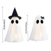 Cute Witch Hat Ghost Decor Spooky Light Up Halloween Ghost Decorations for Indoor Home Mantel Shelf Diy Ghost Tabletop Decor