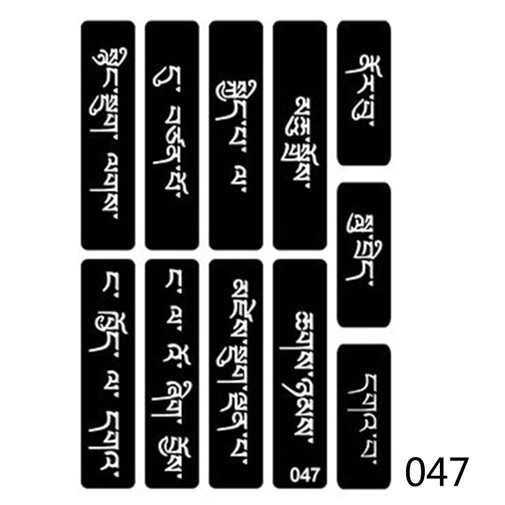 Drawing Temporary Girl Hand Art Paste New Body Stencil Template Hollow Henna Tattoo 40 Style