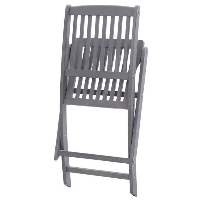 Chaises pliantes - MAISON EXCLUSIVE - Contemporain - Acacia massif - Coussins inclus - Lot de 8