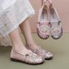 Summer Cloth Shoes for Middle-aged and Elderly Women, Mesh, Comfortable, Embroidered, Ethnic Style, Wear-resistant and Breathable Women's Shoes
