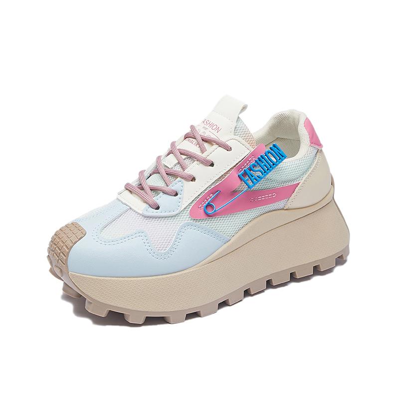 Популярные кроссовки на толстой подошве для женщин 2025 Новая весенняя коллекция Небольшое увеличение роста Супергорячие повседневные спортивные кроссовки Форрест Гамп