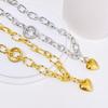 Fashion Design Hollow Hanging Gold Love Necklace Female Popular Personality Temperament Titanium Steel Clavicle Chain Versatile