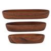 Деревянная салатница, многофункциональная деревянная миска большой емкости в форме лодки для еды, хлеба, фруктов, закусок