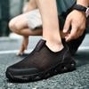 Summer Shoes Men Couple Casual Shoes Fashion Lightweight Breathable Walking Sneakers Slip-on Mens Mesh Flats Shoes Plus Size 48