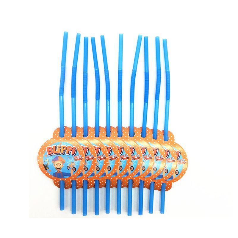 Blippi Birthday Party Supplies Paper Cups Plates Banner Straw Kids Balloon Decor