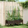 VidaXL Planter with Trellis, Raised Bed, Flower Box, Plant Pot, Flower Box Garden Patio Terrace Outdoor, 367960