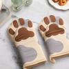 Heat Resistant Microwave Mitt Anti-scalding Kitchen Gloves BBQ Gloves Cat Paws Oven Mitts  Dish