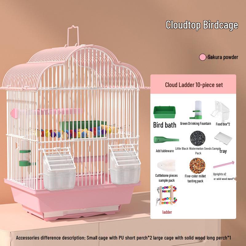 Новая Экологическая Птичья Вилла: Маленькая клетка для попугаев, например, для кореллы, ожерелового попугайчика, волнистого попугайчика, жемчужного