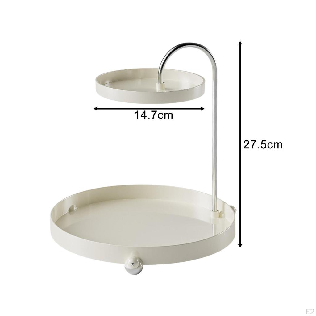 Двухуровневая полка для хранения, вращающийся лоток для парфюмерной помады, кухонный органайзер для душа,