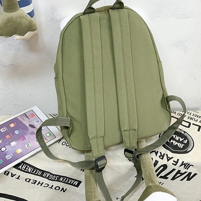 Милый рюкзак с лягушкой, студенческий, персонализированный, большой вместимости, для хранения книг, мультяшный школьный рюкзак