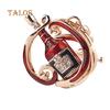 Cute Wine Bottle Crystal Stone Keychain Key Ring Bag Hanging Ornament Pendant Gift Trinket