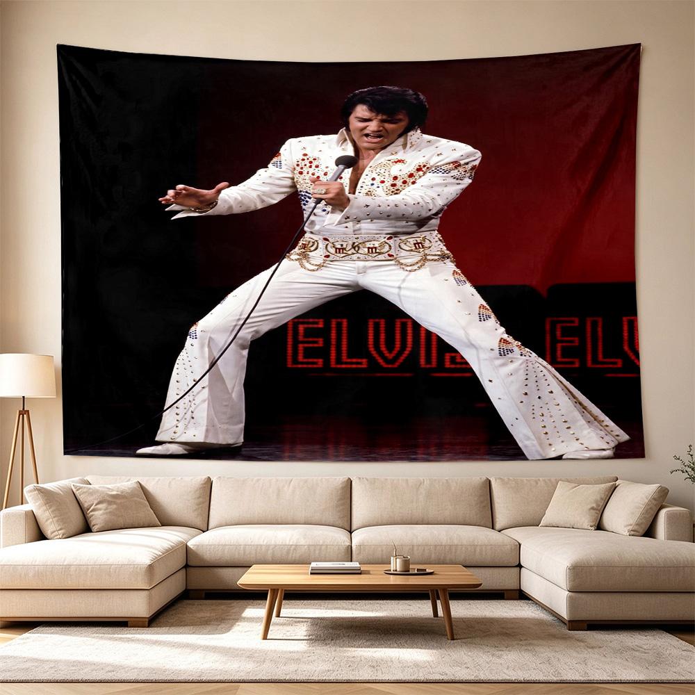 Elvis Presley Performance Large Size Wall Tapestry, Room Aesthetic Decor for Living Room Party Background,Perfect Gift