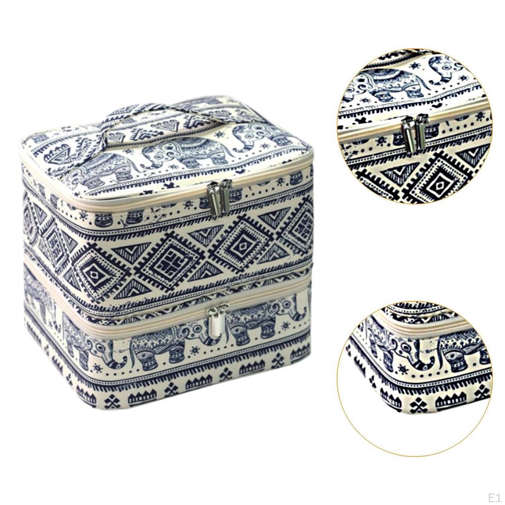 Футляр для лака для ногтей, дорожная сумка для хранения, переносная, вмещает 30 флаконов, двухслойная, для