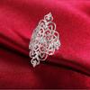925 Sterling Silver Hollow Ring Fashion Wedding Jewelry