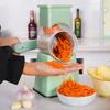 6-in-1 Rotary Vegetable Cutter Handheld Food Chopper with Stainless Steel Blades Kitchen Gadget for Grating Slicing Dicing
