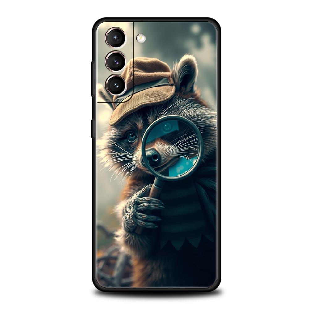 Чехол для телефона с енотом для Samsung Galaxy S26 S25 S24 S23 S22 S20 S21 FE Ultra S25 Edge Plus 5G Мягкий ТПУ Чехол Fundas Capa Coque Сумка