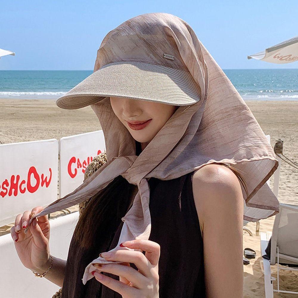 Neck Protection Sun Hat UV Protection Baseball Cap Korean American Style Headscarf Hat