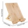 Wooden Book Holder Adjustable Kitchen Cookbook Stand Desktop Reading Rest Holder  Cell Phone Stand
