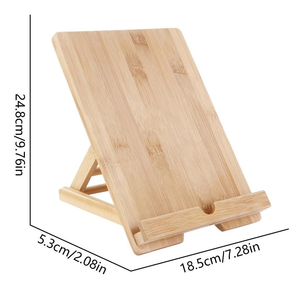 Wooden Book Holder Adjustable Reading Rest Holder Desktop Kitchen Cookbook Stand Cell Phone Stand