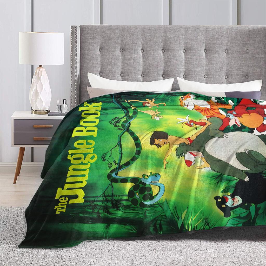 The Jungle Book Soft Warm Blanket  Decorative Plush Throw Blanket Fluffy Home Decor Flannel Bedspread Sofa Bed Cover