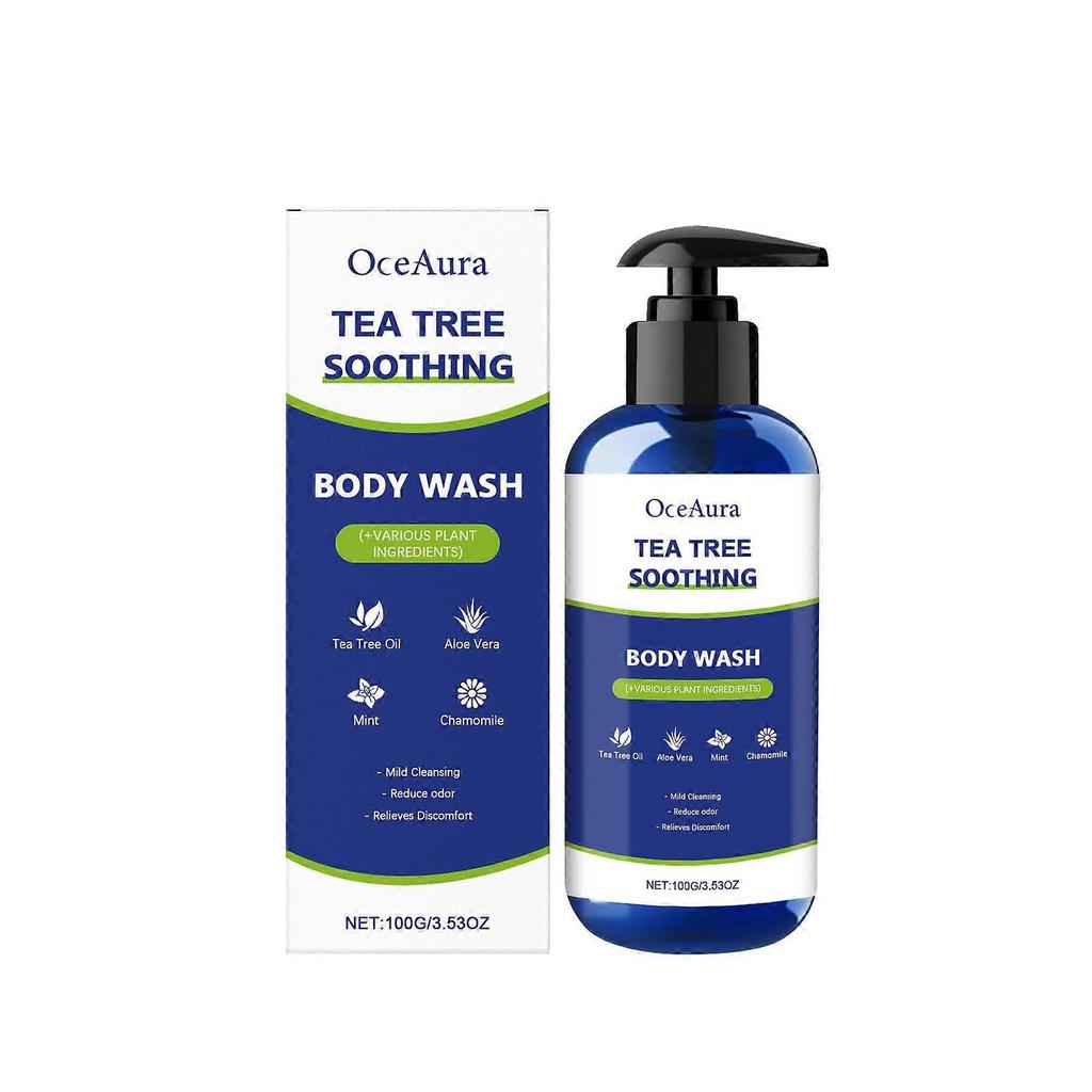 Tea Tree Body Wash - Gentle Hydrating Cleansing Gel for Sensitive Skin, Lightweight Foam, Moisturizing