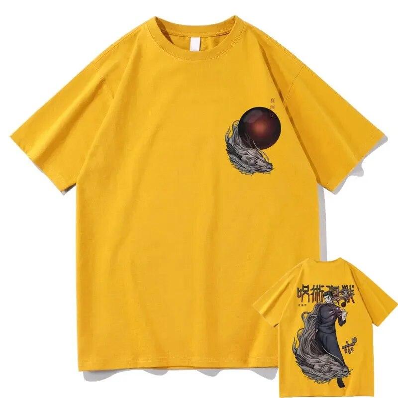 Японское аниме дзюдзюцу кайсен гето сугуру футболка с двусторонним принтом унисекс Unisexga повседневная футболка большого размера унисекс хип-хоп футболки с героями мультфильмов