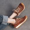 Johnature Thick Soled Casual Sneaker Shoes Retro Soft Soled Comfortable Genuine Leather Women's Shoes