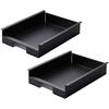 Yamazaki Under-Shelf Kitchen Garbage Bag Holder (Set of 2) - Space-Saving, One-Hand Access for Garbage Bags, Tower, Black, 3776 X 2