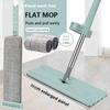 Flat Mop Steel Handle 360° Swivel Microfiber Mop Dry Wet Kitchen Cleaning Hands Free Flat Mop  Cleaning  Floor Cleaning