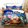 Комплект постельного белья с рисунком из мультфильма «Sing 2» с 3D-принтом, пододеяльник, комплект постельного белья, пододеяльник, наволочка, одеяло размера «king-size», комплект постельного белья для мальчиков и взрослых