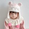 Windproof Cartoon Bear Baby Hat Plush Trendy Baby Beanie Cap Cute Earmuffs Toddler Cap  Gifts