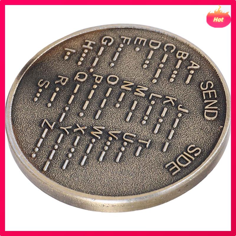CW Morse Code Commemorative Coins CW Training Coin Morse Code Training Coin For Novice Radio Enthusiasts