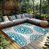 Сине-серый ковер в богемном стиле с цветочным узором, нескользящий ковер с цветочным узором, мягкий коврик для гостиной для уютного домашнего декора