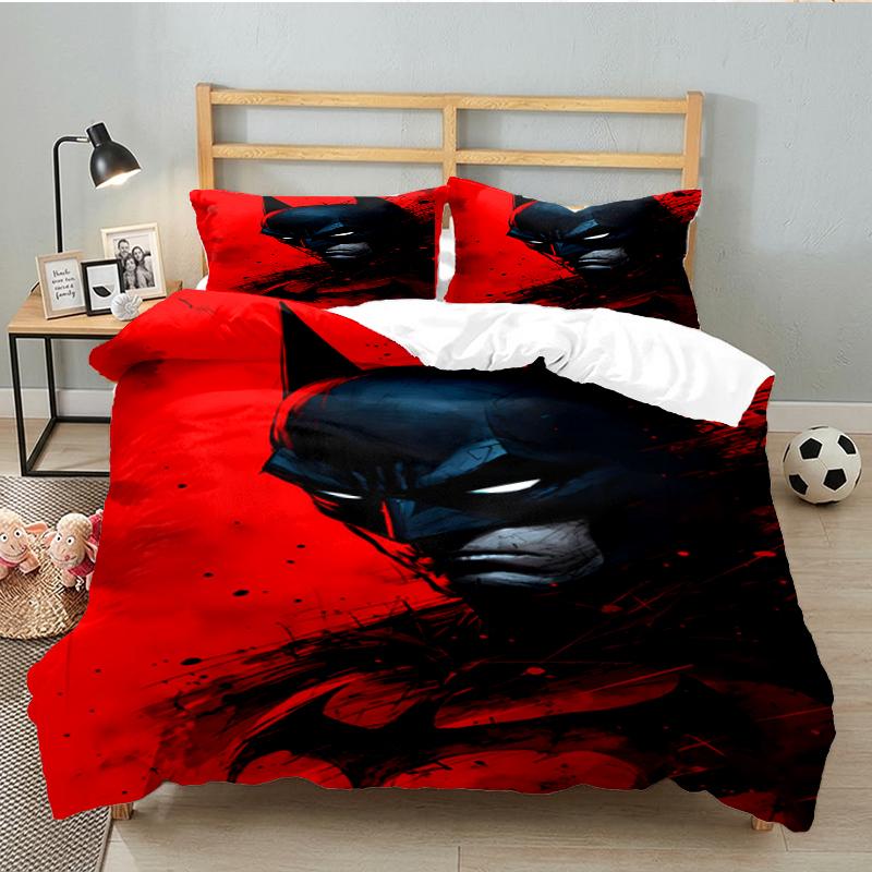 3PCS Breaks Through Bat Bedding set,Ideal for1pc Duvet Cover And 2pcs Pillowcases Perfect for Christmas gift,Ideal for Bedroom, Dormitory