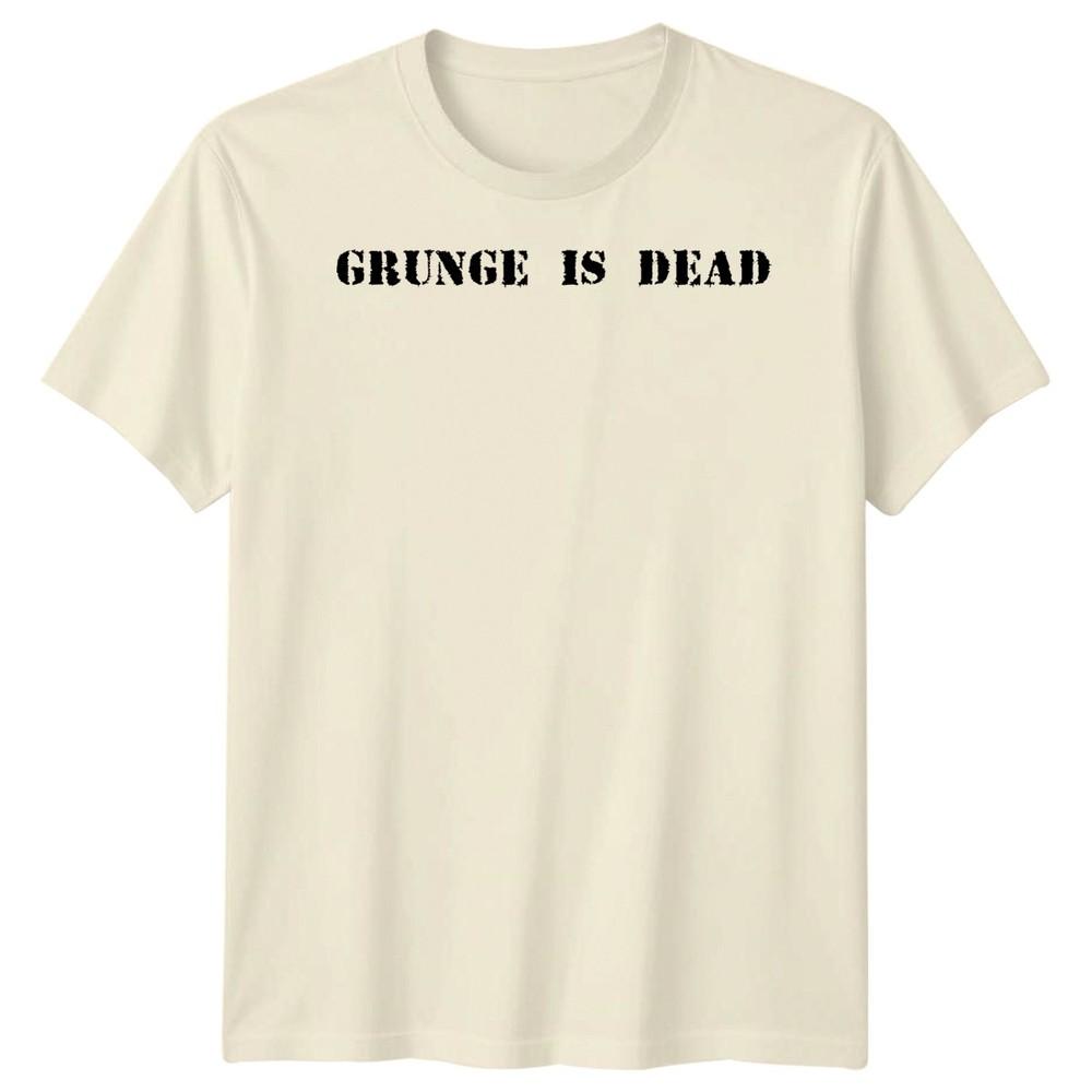 Музыкальная футболка Grunge Is Dead унисекс с графическим принтом в винтажном стиле