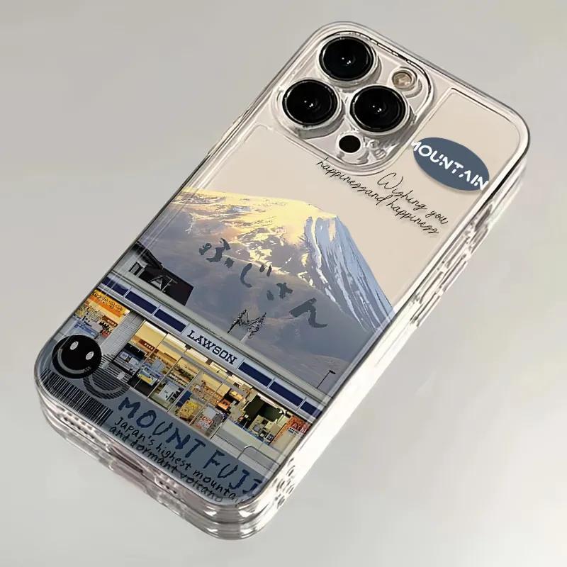 Красивый чехол Fuji Mountain для телефона Apple iPhone16promax-мягкий силиконовый прочный креативный противоударный чехол на