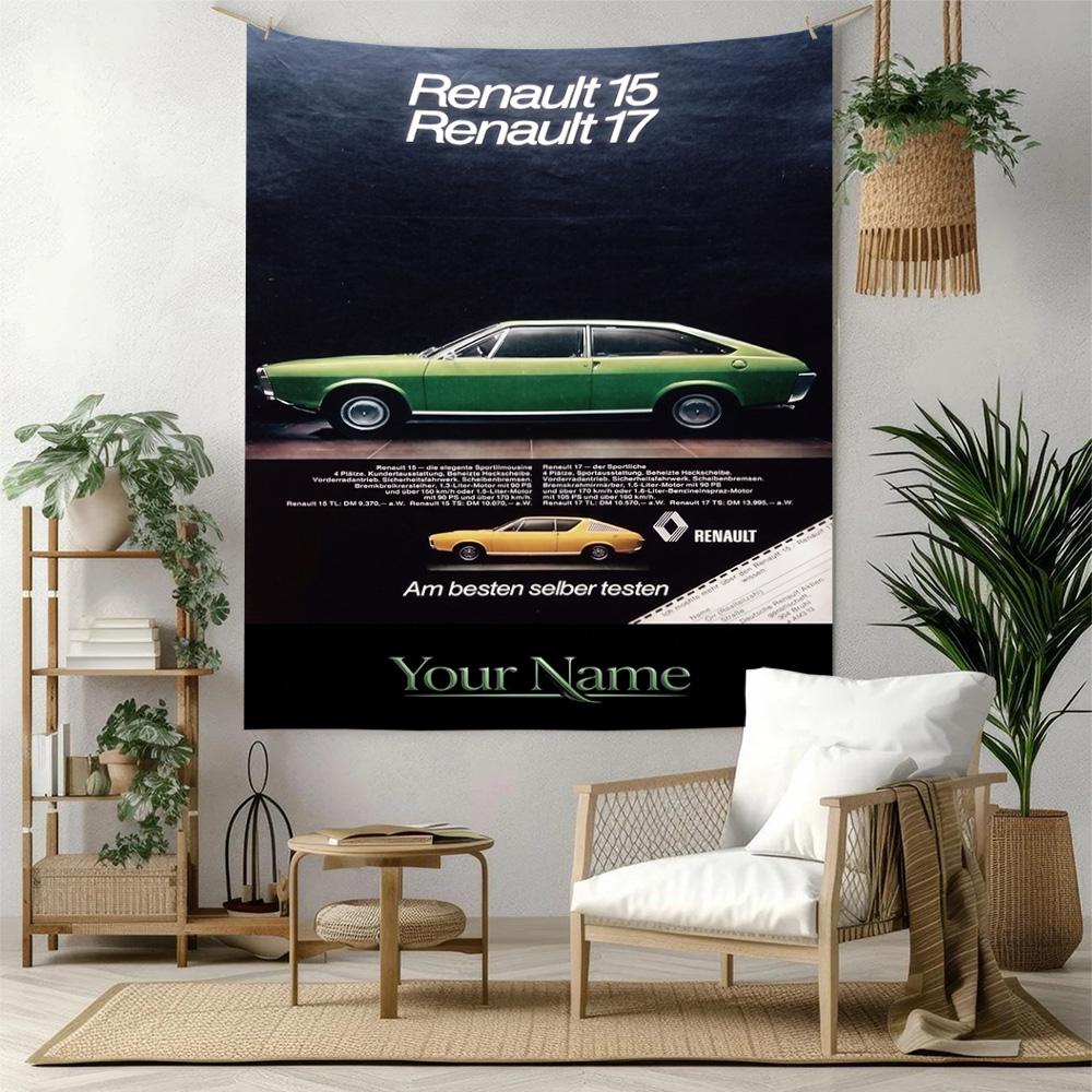 Renault Custom Your Name Wall Decor Tapestry Art For Pet Memorial Birthdaywedding Party Backdrop Family Gift