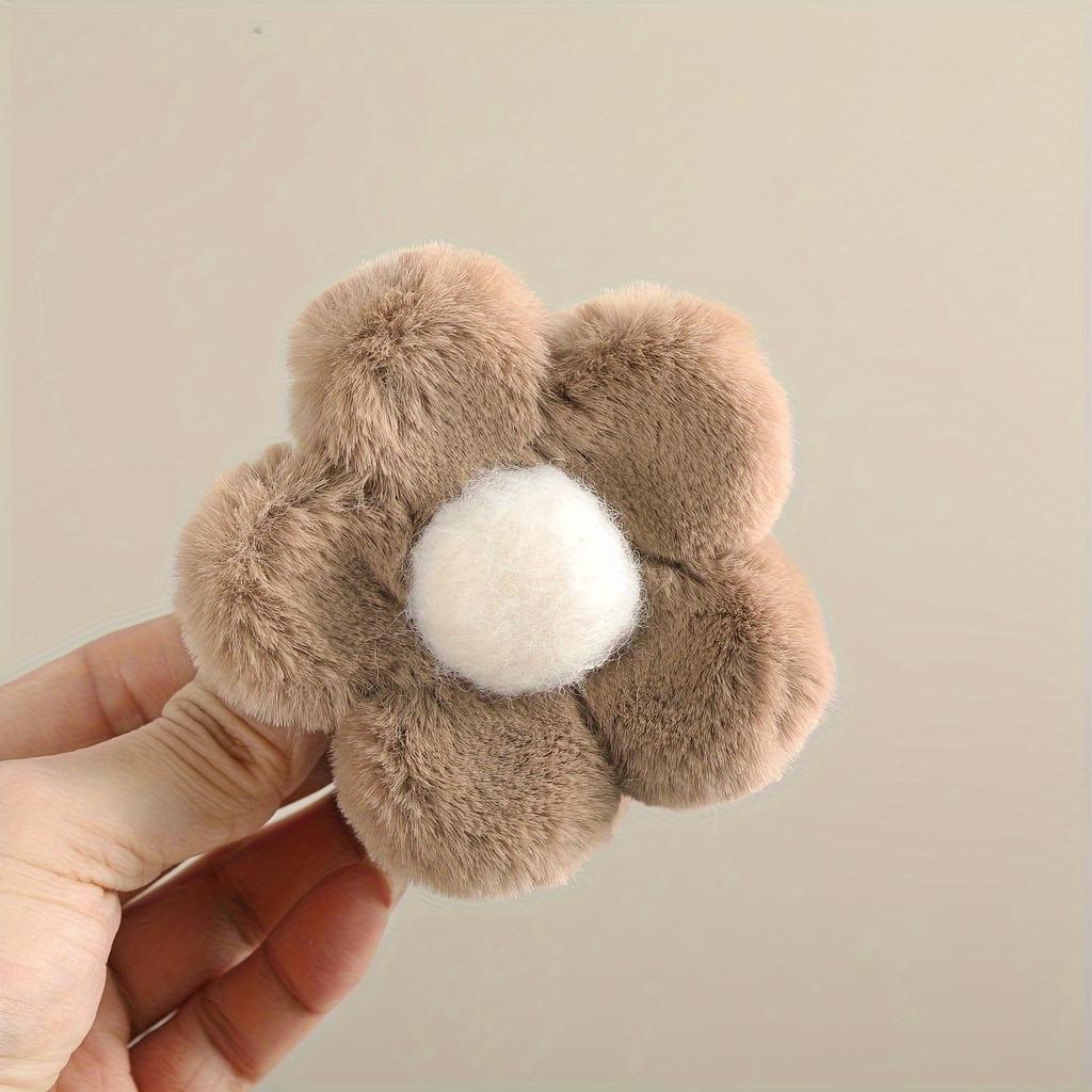 1 шт. Плюшевый цветок заколка-краб для волос Осенне-зимнее очарование Заколка для волос Милые милые аксессуары для волос