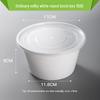Thickened Milky White Disposable Round Lunch Box with Lid - Perfect for Takeaway and Snail Noodle Soup, Free Shipping